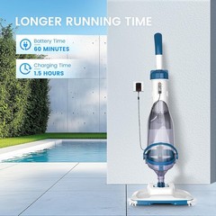 Wireless Pool Vacuum Cleaner, 18.5 GPM Suction