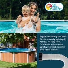 U.S. Pool Supply Above Ground Pool Hose Replacement 1.5&Prime; Diameter x 59&Prime;, 2 Pack
