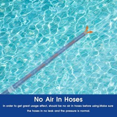 Automatic Pool Cleaner Hose 8 Pieces Flexible 26 Feet Gray Blue Polypropylene