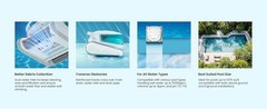 AIPER Cordless Robotic Pool Cleaner Vacuum Auto Parking Above Ground Flat Robot