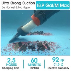 Aqua Fysh AQ70 – Cordless Pool Vacuum with 25 Micron Filter