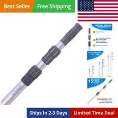 Pool Pole – Professional 15 Foot Telescoping Swimming Pool Cleaning Poles,Adj…