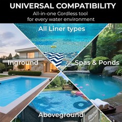 Ultimate Cordless Pool Vacuum – 3D Filtration, 0.3gal Canister & Waterproof