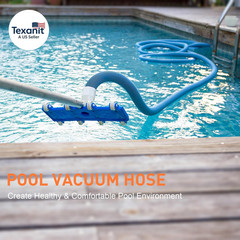 Pool Vacuum Hose, Heavy Duty Manual Swimming Pool Cleaner Hose with Swivel Cuff