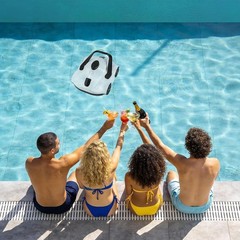 Battery Powered Pool Vacuum Robot 130Min Runtime for Above Ground Pools 860Sq.Ft