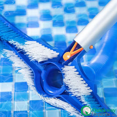 20&Prime; Vacuum Head Swivel Hose Connection Durable Nylon Bristles Heavy-Duty Brush f