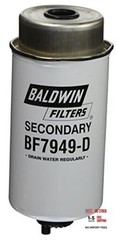 Baldwin Heavy Duty BF7949-D Fuel Filter,7-21/32 x 3-1/2 x 7-21/32 In, Red