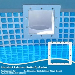 Pack of 2 Swimming Pool Skimmer Gaskets Heavy Duty Rubber Seals for Pump Systems