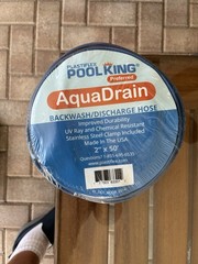 2&Prime; x 50&prime; Heavy Duty Blue Swimming Pool Backwash Hose & Clamp Water Discharge