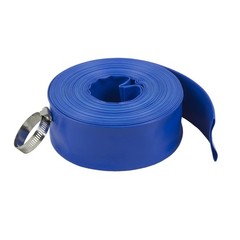 50-Feet Heavy-Duty Pool Backwash Hose with Stainless Steel Clamp Included