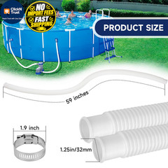 Pool Hoses for Above Ground Pools, 3 Pack 1.25 x 59 Inch Filter White