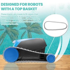 2 Pack Replacement Gray Tracks for Dolphin Robotic Pool Cleaners – Part 9983152-