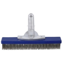 10&Prime; Stainless Steel Wire Bristle Pool Brush, Clean Concrete Rust, Tile Calcium
