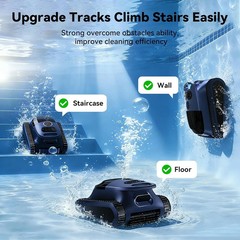 Seauto 2026 NEW Cordless Robotic Pool Vacuum Cleaner Wall & Waterline Cleaning