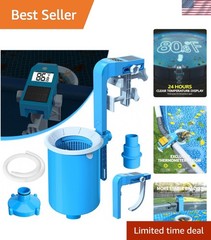Above Ground Pool Skimmer with Solar Digital Thermometer | Wall Mount Surface…