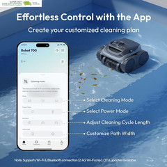 Robotic Pool Cleaner with Superior Suction, Smart Navigation, APP Control, Wall