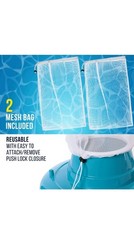 Swimming Pool Leaf Terminator Vacuum, 15&Prime; Cleaner, 2 Debris Eater Bags, 8 Jets