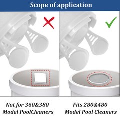 2Pcs 280 480 for Polaris Bags All Purpose Filter Bag for Polaris Replacement