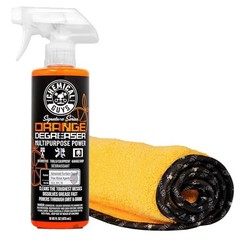 Orange Degreaser 16 oz – with Professional 16 Fl Oz Spray + Microfiber Towel