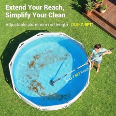 Lightweight Above Ground Pool Vacuum with 2 Brush Heads – Effortless Cleaning