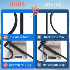 Heavy Duty Pool Pole Hangers Adjustable Hooks Poles Hoses Skimmers Black Fence