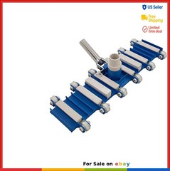 Pool Vacuum Head 14 Inch Suction Powered Adjustable Wheels Hose Swivel