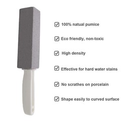Pumice Stone for Toilet Cleaning with Handle Toilet Stone, Removing Hard Wate…