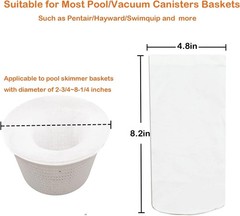 100 Pack Pool Skimmer Socks, Reusable Pool Socks for Skimmer Basket, Skimmer Soc