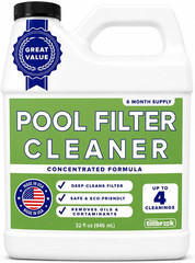 Pool Filter Cleaner – 6 MONTH SUPPLY – 2 to 4 Uses – 32 Oz Concentrated Pool Car