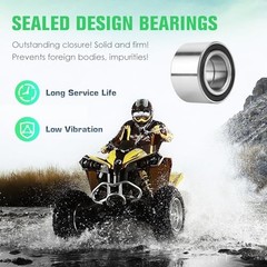 Rear CV Axles & Wheel Bearing Kit For Polaris 4×4 2006 2*Rear Axles+bearings