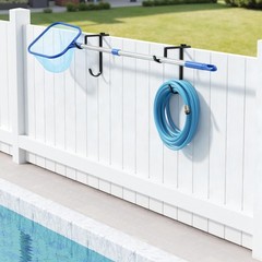 2pcs Double Pool Pole Hooks, Adjustable Thickened Panel Pool Fence Equipment …