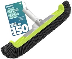 18&Prime; Pool Brush Head for Cleaning Swimming Pool Walls, Curved Ends High-Efficienc
