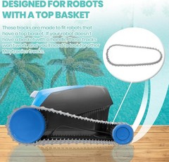 (2 Pack) Replacement Gray Tracks for Maytronics Dolphin Robotic Pool Cleaners wi