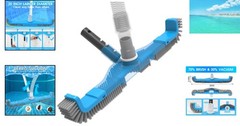 20&Prime; Pool Brush Vacuum Head for Inground & Above-Ground Pool Cleaning