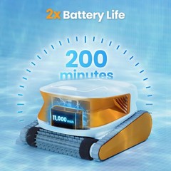 Poolmate Hydro 3 Robotic Pool Cleaner for Inground/Above Ground LightYellow