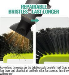 18&Prime; Pool Brush Head for Cleaning Swimming Pool Walls, Curved Ends High-Efficienc