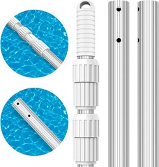 16.5 Feet Pool Pole Heavy Duty Aluminum Adjustable 6.516.5 Feet