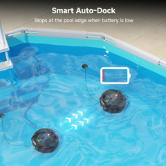 PF1 Cordless Pool Vacuum Robot – 150 Min Runtime, Cleans 1345 Sq Ft