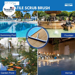 Pool Brush Head, 18&Prime; Heavy Duty for Cleaning Walls & Floors, Stainless Steel Bri