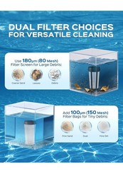 Cordless Pool Vacuum with Telescopic Pole, 18.5 GPM Powerful Suction – Deep Blue