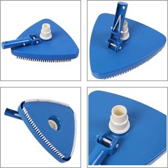 Triangular Pool Vacuum Head Plastic Weighted for Vinyl Liner and Inground Pools