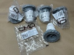 5x Pack Lot SpaMaster 25591-211-000 3.5&Prime; Gunite Scalloped Jet Gray Adjustable