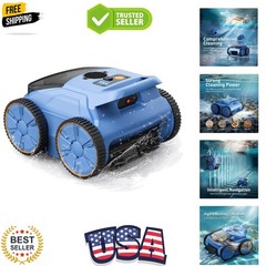 Cordless Robotic Pool Cleaner, 180 Mins Runtime Self-Parking Pool Vacuum for …