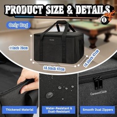 Pool Ball Cleaner Storage Bag, Compatible with Most Pool Ball Cleaner Machines,