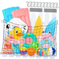 71 x 47 in Large Pool Toy Float Storage Net,Hanging Elastic Mesh Net Organizer
