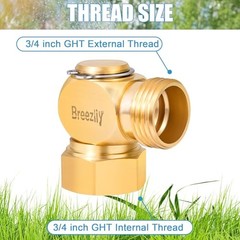 Garden Hose Swivel elbow Connector 90 Degree Solid Brass Pipe 1PC