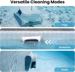 Poolmate Hydro 4 Cordless Robotic Pool Cleaner for All Pool Types Pool Vacuum