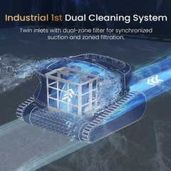 Hydro 3S Cordless Robotic Pool Vacuum for Inground Pools, 4 Cleaning Modes