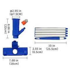 Pool Vacuum Head with Brush Bag Pole Vacuum Cleaner Cleaning Disinfect Tool for
