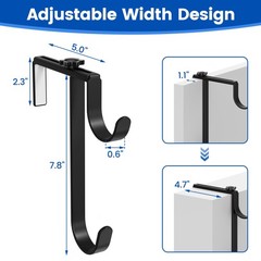 2pcs Double Pool Pole Hooks, Adjustable Thickened Panel Pool Fence Equipment …